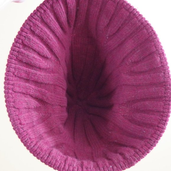 Christian Dior Knit Hat 19aw Logo burgundy Unisex Wool Nylon